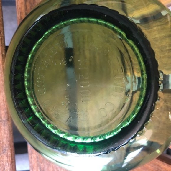 EO BRODY COMPANY GREEN GLASS BOWL SCALLOPED EDGE RIBBED PEDESTAL M2000 - Picture 7 of 9